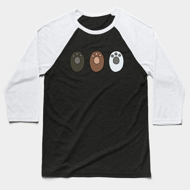 We Bare Bears - Paws Baseball T-Shirt by valentinahramov